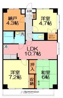 パークロイヤルヒルズ【5階】の間取り