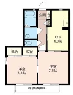 メルヴェーユヤマドリ【2階】の間取り