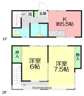 東町テラスハウス【1階】の間取り