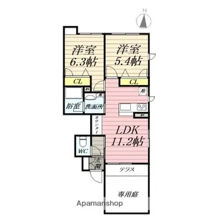 ロアジス【1階】の間取り