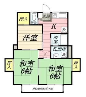 エムアイハイツ【2階】の間取り
