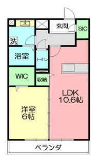 RIVERSIDE西湘【1階】の間取り