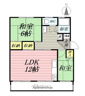 東高森団地1号棟【4階】の間取り