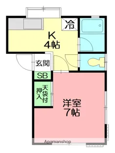 ハイツたかの【1階】の間取り