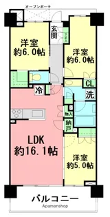 BRILLIA湘南辻堂海浜公園【4階】の間取り