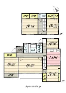 神奈川県藤沢市鵠沼海岸6丁目【一戸建】の間取り