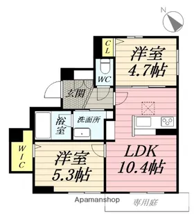 クレドール江ノ島【1階】の間取り