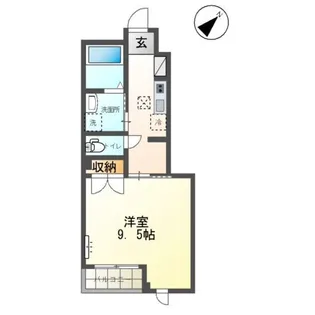 ビレッジ高坪Ⅳ【1階】の間取り