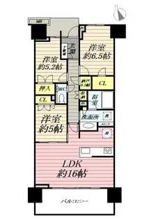 プラウド湘南藤沢テラス【3階】の間取り