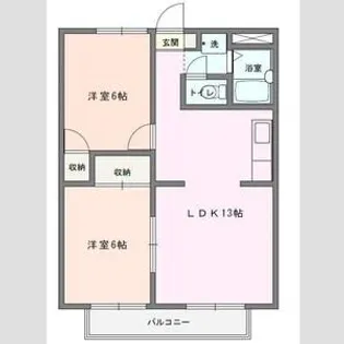 アルカディア湘南【1階】の間取り