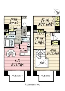 ヴェレーナグラン江ノ島鵠沼海岸【4階】の間取り