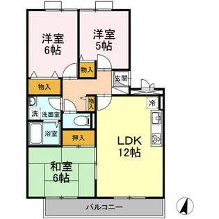 アルファタウン西田原 Ⅰ【2階】の間取り