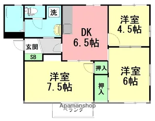 メゾンサンライトF【2階】の間取り
