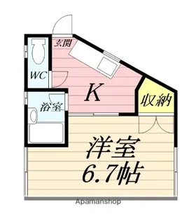コーポ・オンザピーク【1階】の間取り