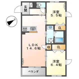 N’ S ARK(エヌズアーク)【3階】の間取り