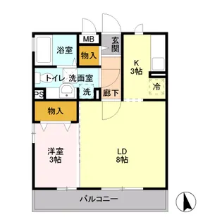 ブエナス【1階】の間取り