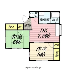 フォレスト片瀬【1階】の間取り