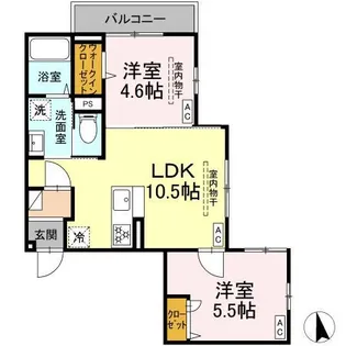 リッシュ湘南【2階】の間取り