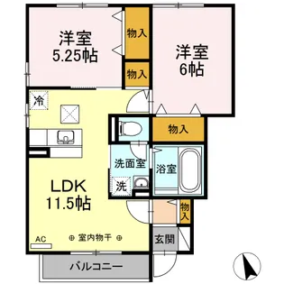 オークリーフ【1階】の間取り