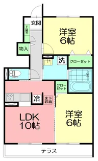 セシリエール【1階】の間取り