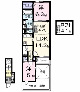 ひだまりガーデンテラスⅠ【2階】の間取り