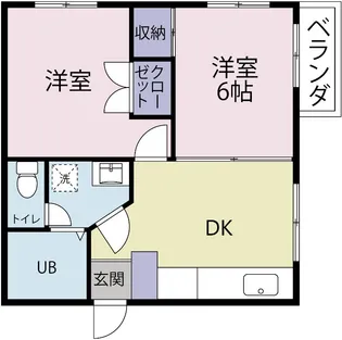 クロノス四之宮【2階】の間取り
