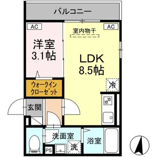 クローネ湘南【2階】の間取り
