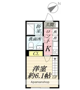 アザーレ・ソラ東海大学前B【1階】の間取り