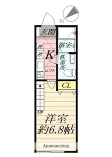 アザーレ ソラ東海大学前A【1階】の間取り