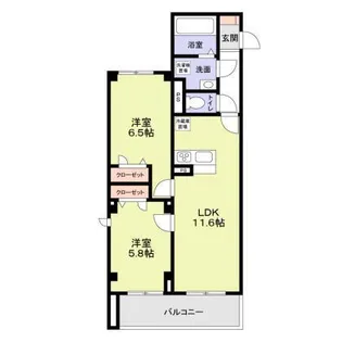 LAPIN湘南【2階】の間取り