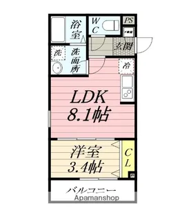 ジーメゾン平塚幸町【3階】の間取り