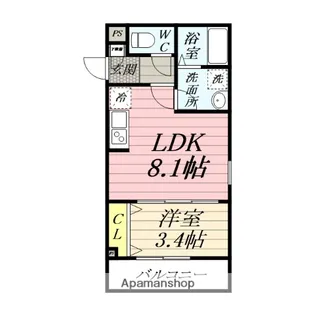 ジーメゾン平塚幸町【3階】の間取り
