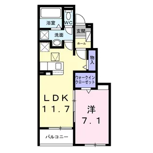 プラシード【1階】の間取り