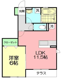 ラピス湘南【1階】の間取り