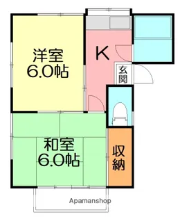 コーポプラムA棟【1階】の間取り