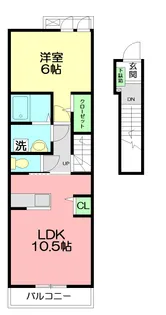 シャンブル湘南Ⅱ【2階】の間取り