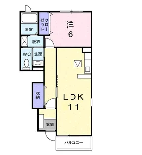 グラシオッソ・アルドール【1階】の間取り