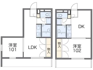 レオパレスプリマベーラ【103号室】の間取り