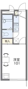 レオパレスファウィステリアⅡ【102号室】の間取り