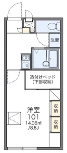 レオパレスプレシオ21C【106号室】の間取り