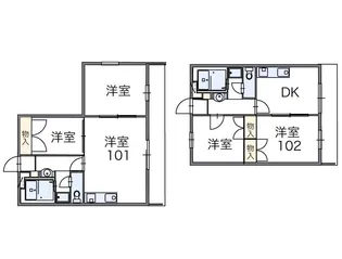 レオパレスカサ・デ・フローレス【2階】の間取り