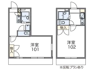 レオパレスセジュールⅡ【2階】の間取り