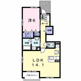 ブライトフラワーC【1階】の間取り