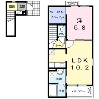 ラフィーネ弐番館【2階】の間取り