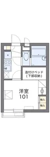 レオパレスベルウッド【2階】の間取り