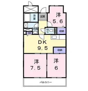 エステートピア小田原【5階】の間取り