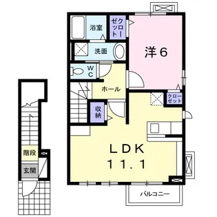レーゲンボーグⅠ【2階】の間取り