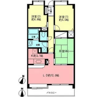 ヴァンヴェール湘南【208号室】の間取り