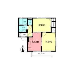 一之崎ハイツ【203号室】の間取り