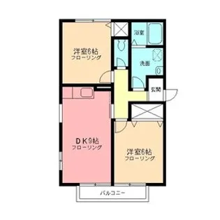 ソシア落合B【2階】の間取り